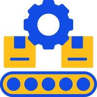 Conveyor System Flat Two color Icon vector