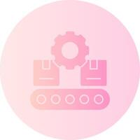 Conveyor System Gradient Circle Icon vector