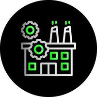 Industry Gear Dual Gradient Circle Icon vector