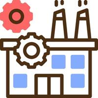 industria engranaje color lleno icono vector