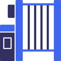 Factory Gate Solid Two Color Icon vector