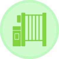 Factory Gate Multicolor Circle Icon vector