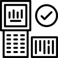 Barcode Scanner Line Icon vector