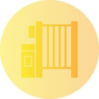 Factory Gate Gradient Circle Icon vector