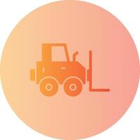 Forklift Gradient Circle Icon vector