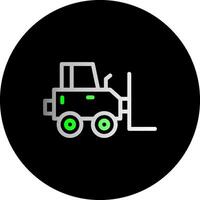 Forklift Dual Gradient Circle Icon vector