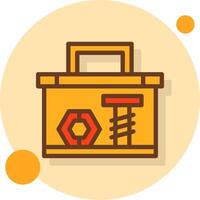 Toolbox Filled Shadow Cirlce Icon vector