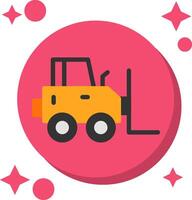 Forklift Tailed Color Icon vector