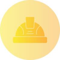 Hard Hat Gradient Circle Icon vector