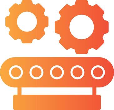 Industry Settings Solid Multi Gradient Icon vector
