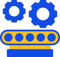 Industry Settings Flat Two color Icon vector