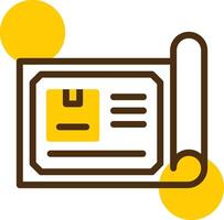 Assembly Instructions Yellow Lieanr Circle Icon vector