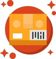 Barcode Tailed Color Icon vector