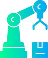 Robot Assembly Solid Multi Gradient Icon vector