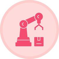 Robot Assembly Multicolor Circle Icon vector