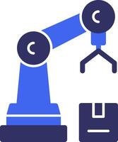 Robot Assembly Solid Two Color Icon vector