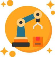 Robot Assembly Tailed Color Icon vector