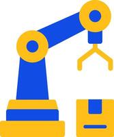 Robot Assembly Flat Two color Icon vector