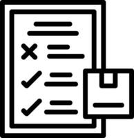 inspección Lista de Verificación línea icono vector