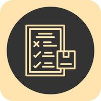 Inspection Checklist Linear Round Icon vector