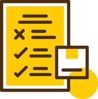 Inspection Checklist Yellow Lieanr Circle Icon vector