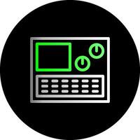 Machine Control Panel Dual Gradient Circle Icon vector