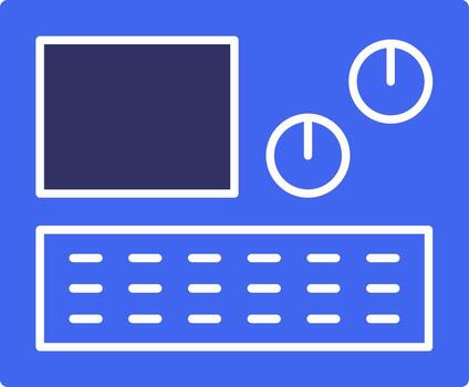 máquina controlar panel sólido dos color icono vector