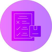 Inspection Checklist Gradient Circle Icon vector