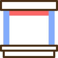 Loading Dock Color Filled Icon vector