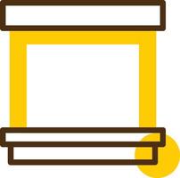 Loading Dock Yellow Lieanr Circle Icon vector