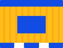 Shipping Container Flat Two color Icon vector