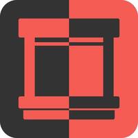 Loading Dock Red Inverse Icon vector