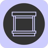 Loading Dock Linear Round Icon vector