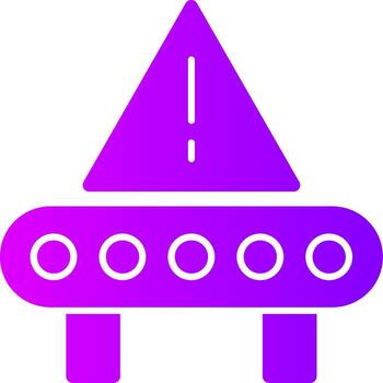 advertencia firmar sólido multi degradado icono vector