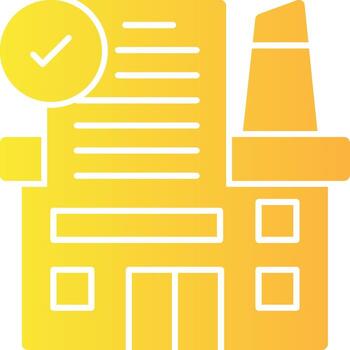 Industry Compliance Solid Multi Gradient Icon vector
