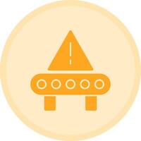 Warning Sign Multicolor Circle Icon vector