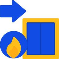 Factory Exit Flat Two color Icon vector