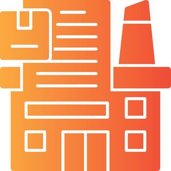 Industry Report Solid Multi Gradient Icon vector