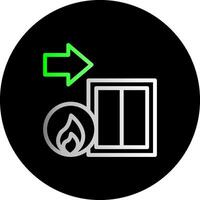 Factory Exit Dual Gradient Circle Icon vector