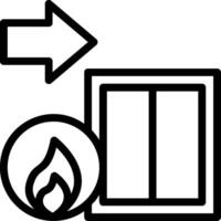 Factory Exit Line Icon vector