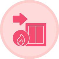 Factory Exit Multicolor Circle Icon vector