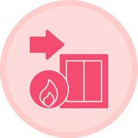 Factory Exit Multicolor Circle Icon vector