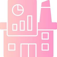 Industry Growth Chart Solid Multi Gradient Icon vector