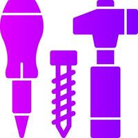 Maintenance Tools Solid Multi Gradient Icon vector