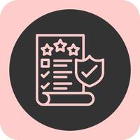 Quality Assurance Linear Round Icon vector