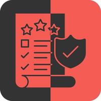 Quality Assurance Red Inverse Icon vector