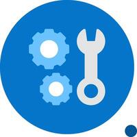 Maintenance Wrench Flat Shadow Icon vector