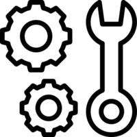 Maintenance Wrench Line Icon vector