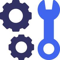 Maintenance Wrench Solid Two Color Icon vector