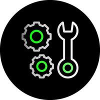 Maintenance Wrench Dual Gradient Circle Icon vector